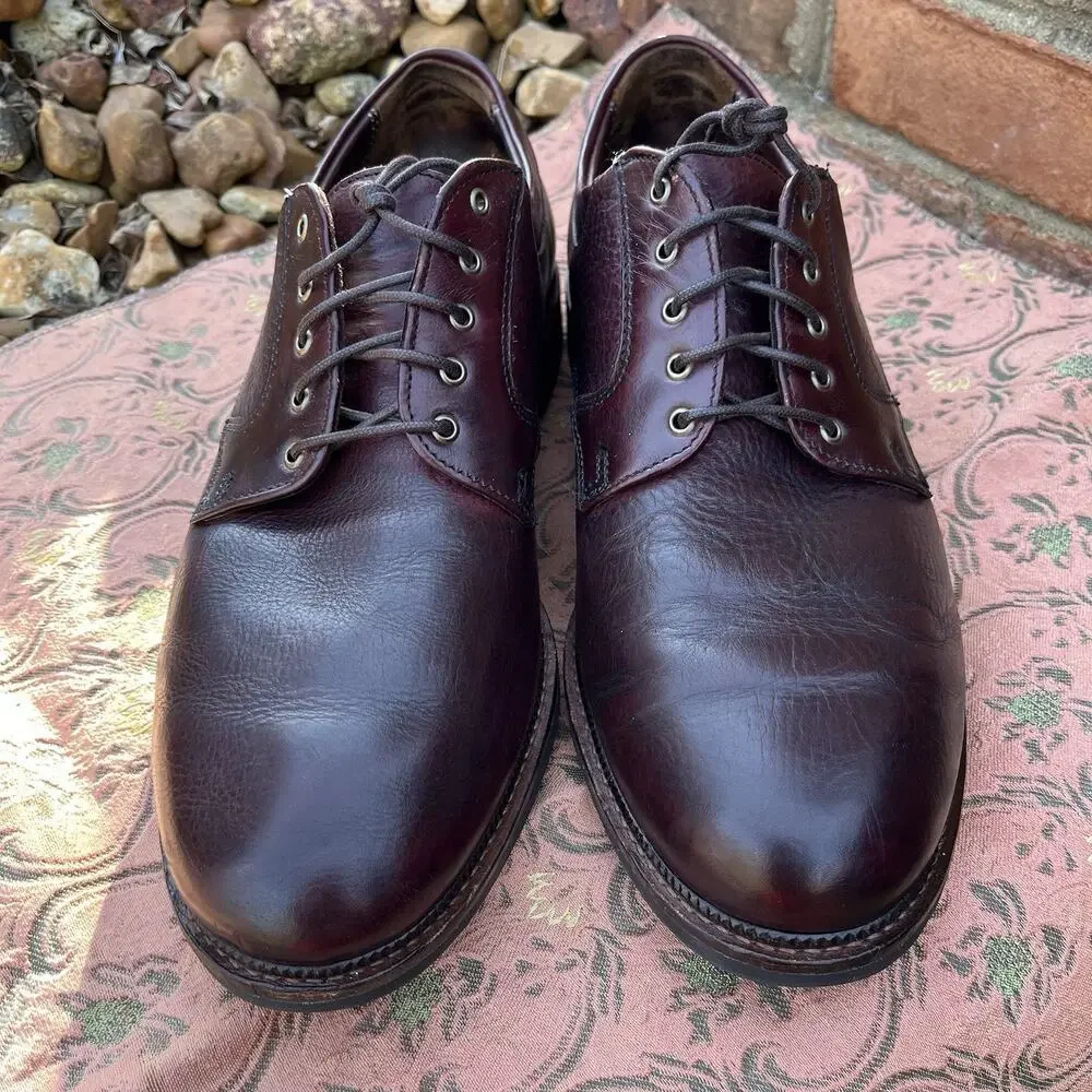 Neil M Mens Oxford Dress Shoes 11.5D Brown Pebbled Leather Lace Up NM402023 USA